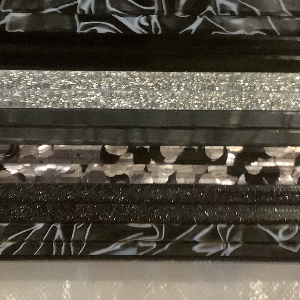 NEW KURT GEIGER PARTY ENVELOPE CLUTCH  BLACK, GREY, MULTI
